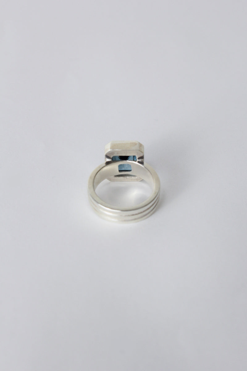 RING NO.607 / SILVER 925/LONDON BLUETOPAZ