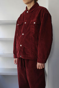 BREAKFAST CLUB RECYCLED COTTON CORD JACKET / BURGUNDY [50%OFF]