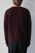 Load image into Gallery viewer, CREWNECK SEAMLESS RIB MOHAIR / ELECTRIC RUST [30%OFF]