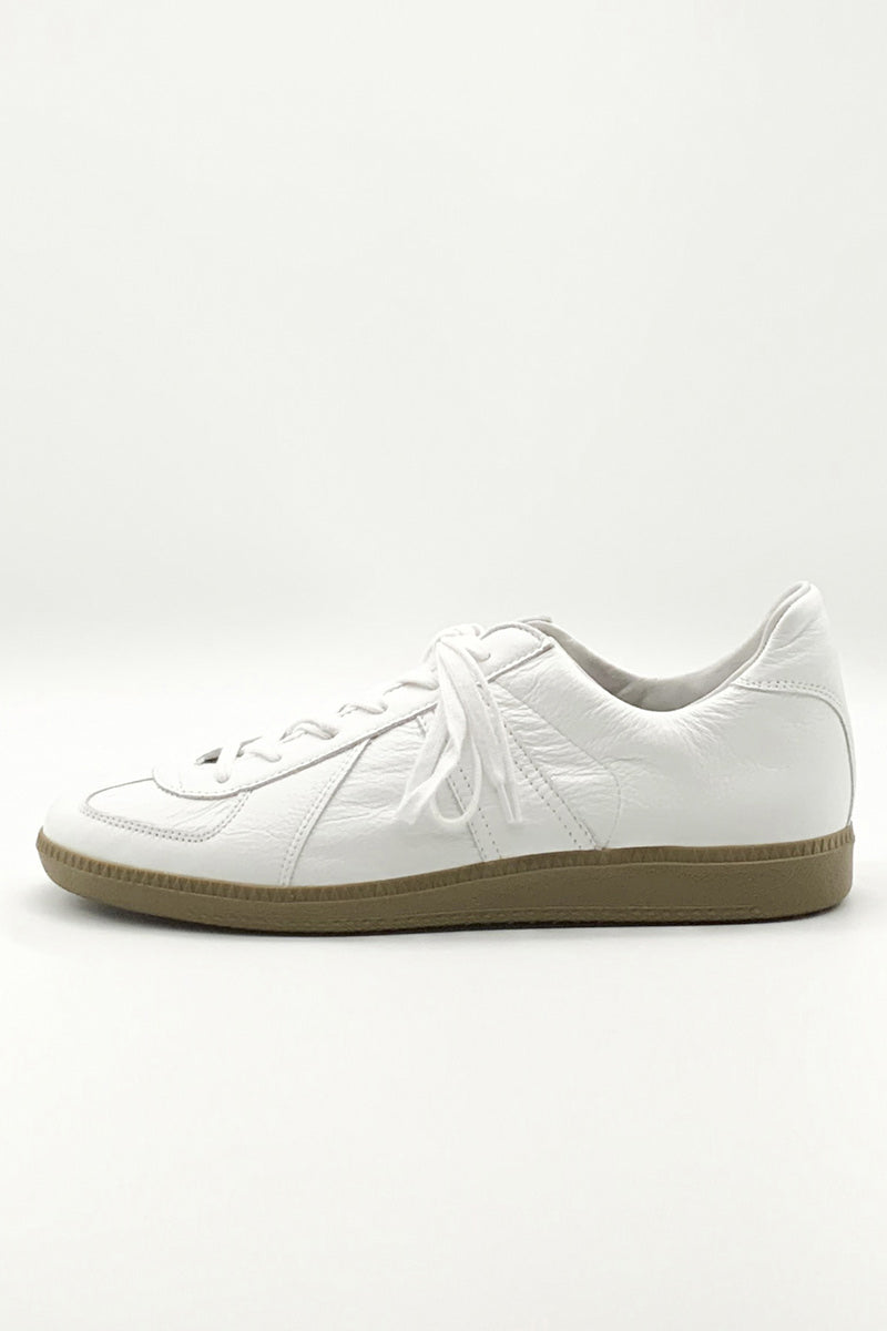 ALL LEATHER GERMAN TRAINER / WHITE