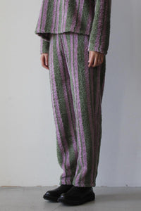 HANNES - FURRY STRIPED PANTS / STRIPES [30%OFF]