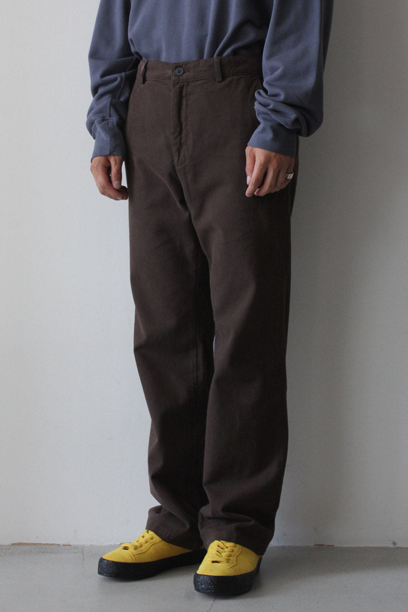 KEEP TROUSERS / BROWN BRUSHED TWILL [60% OFF]