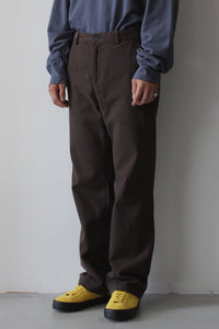 KEEP TROUSERS / BROWN BRUSHED TWILL