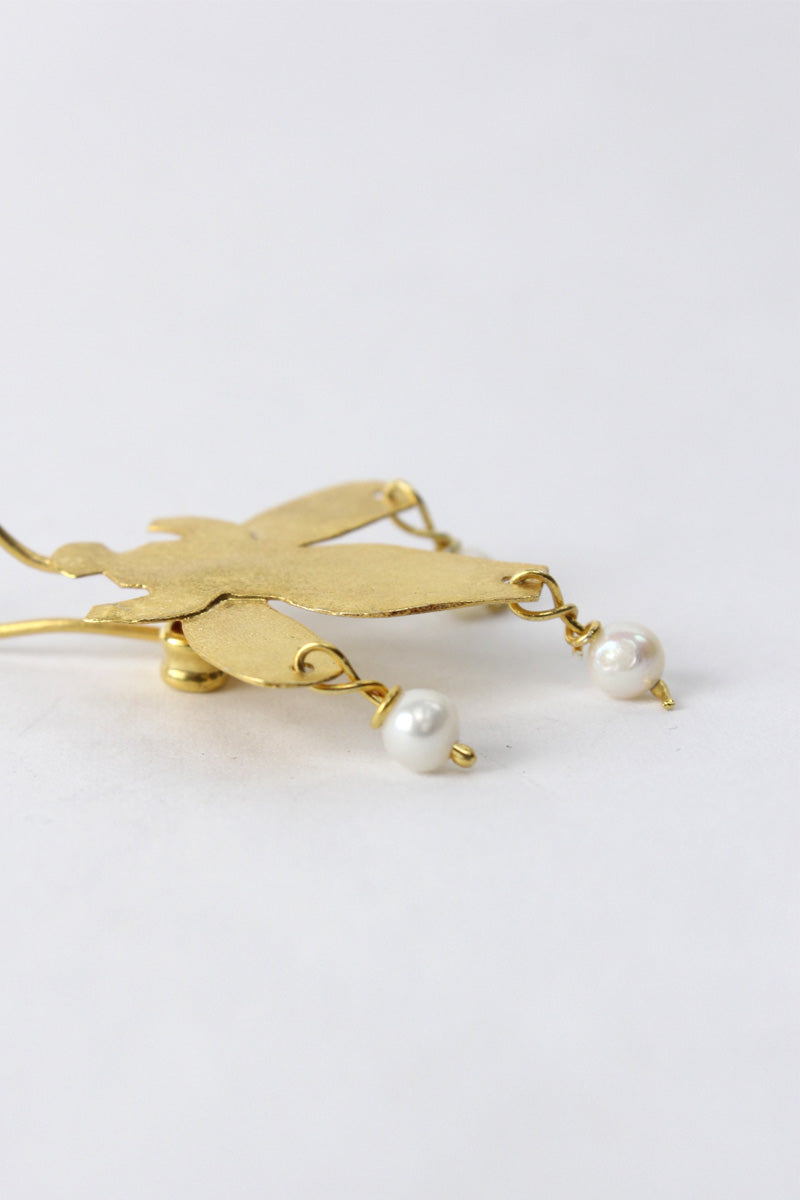 VUELO EARRINGS / GOLD PLATED SILVER 