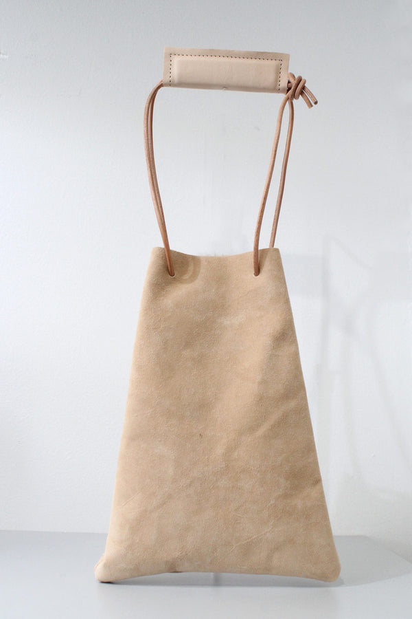 CALF DRAWSTRING BAG 2ND(M) / NATURAL