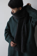 Load image into Gallery viewer, SCARF RIB MOHAIR / BLACK MELANGE [20%OFF]