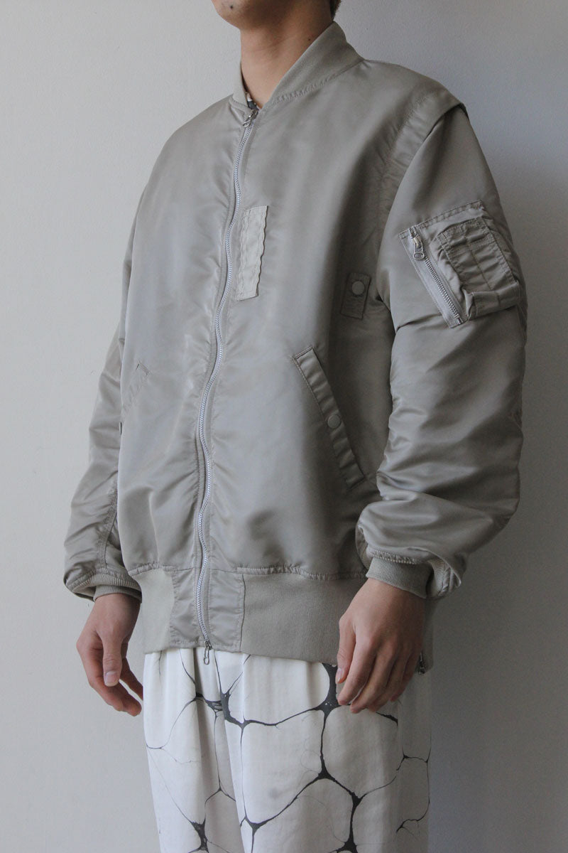 DETACHABLE SLEEVE MA-1 / LIGHT GRAY [50%OFF]
