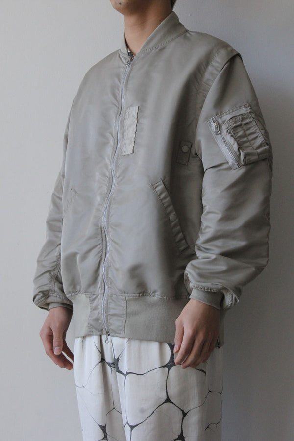 DETACHABLE SLEEVE MA-1 / LIGHT GRAY [50%OFF]