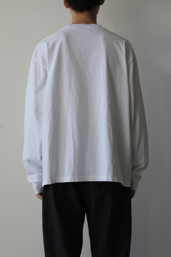 6.5OZ MEDIUM WEIGHT STANDARD L/S T-SHIRT / OPTIC WHITE