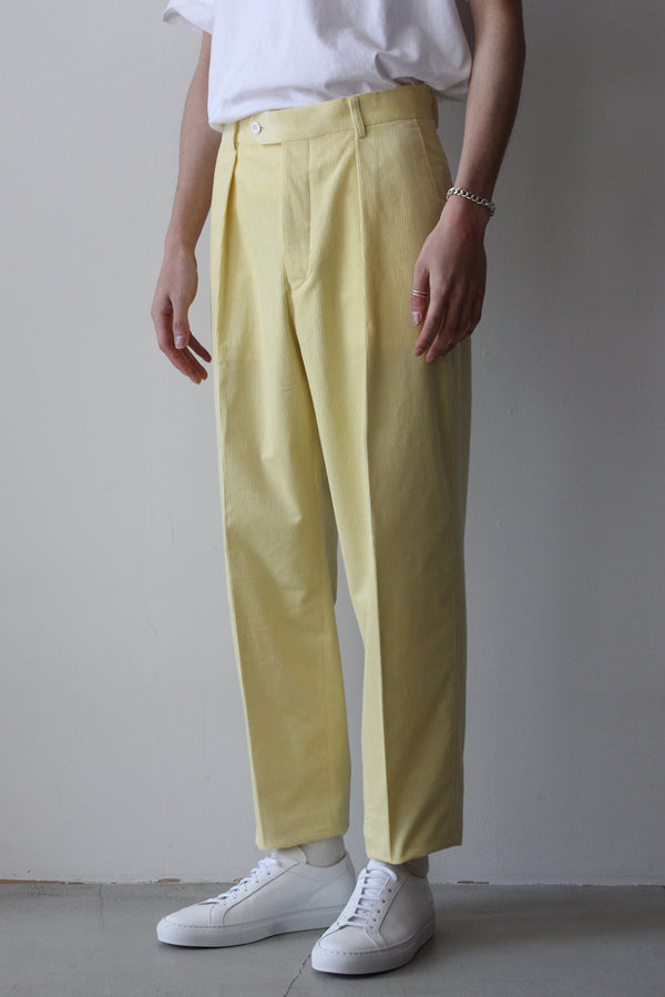 FRENCH CORDUROY ONE TUCK / YELLOW [金沢店]