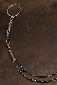 KEYCHAIN ​​TRACE LINKS / STERLING SILVER 