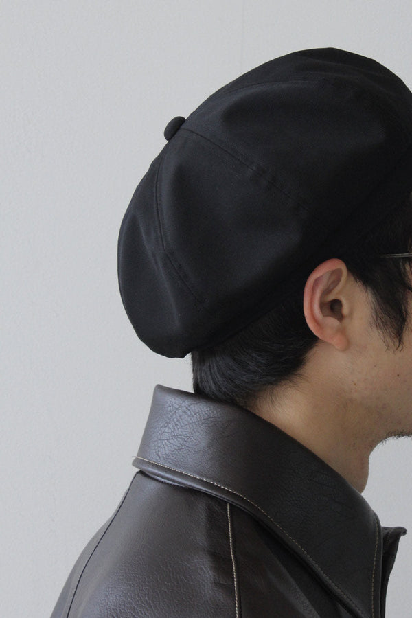 GABARDINE BERET / BLACK 