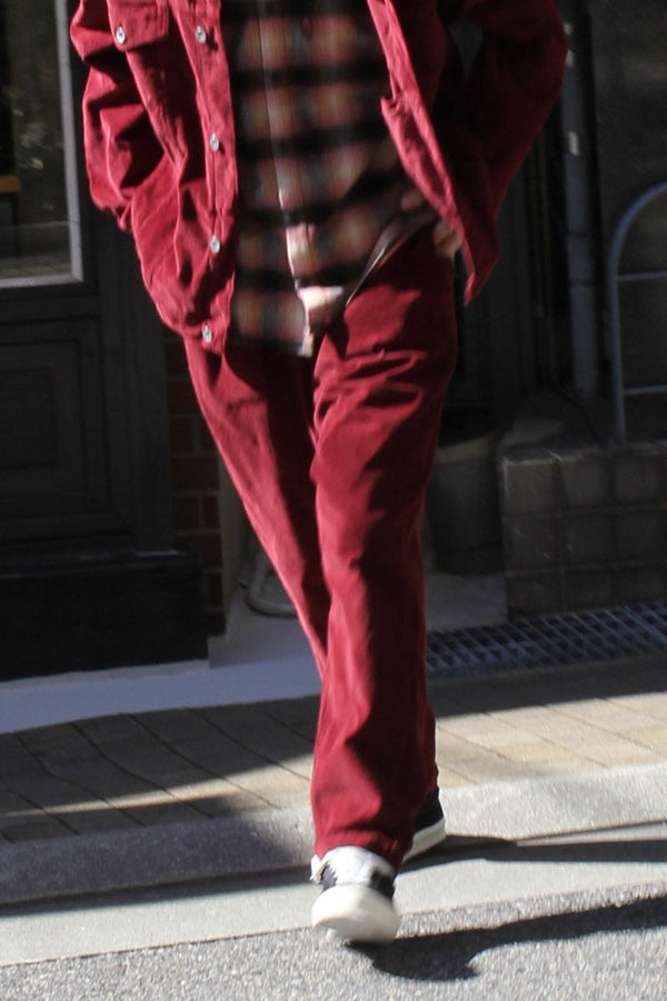 ALVA SKATE COTTON CORD TROUSERS / BURGUNDY [80%OFF]