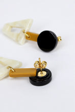 Load image into Gallery viewer, DIPO CREME BRASS AND ACETATE EARRINGS / CREME