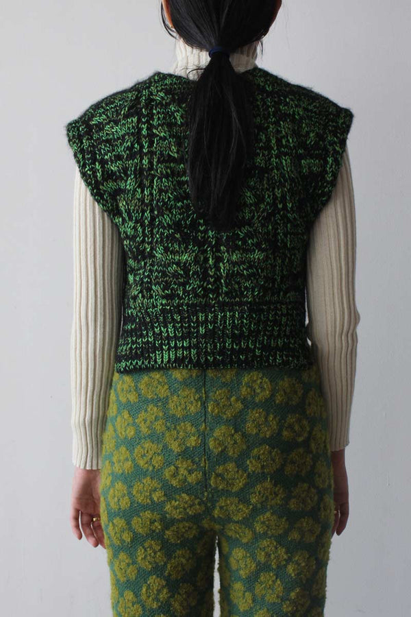 SOLA VEST / GREEN - BLACK [70%OFF]
