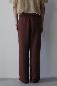 REDUCED TROUSER / RUST RED PANAMA COTTON