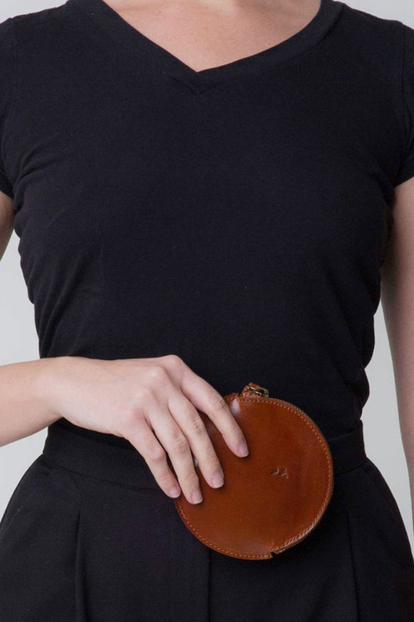 MON LEATHER COIN PURSE / BROWN [60%OFF]
