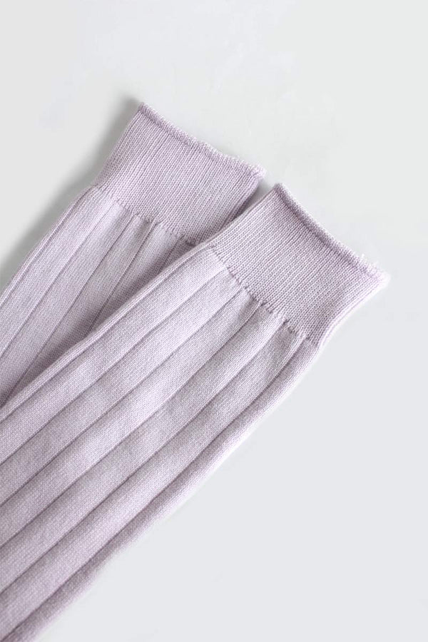 COMFORT COTTON RIB HI-SOCKS / LAVENDER