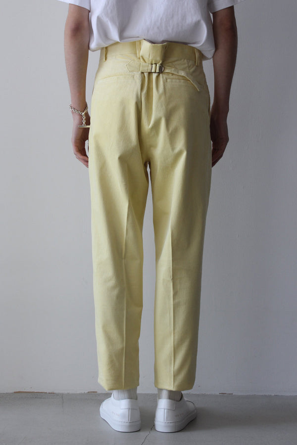 FRENCH CORDUROY ONE TUCK / YELLOW [金沢店]