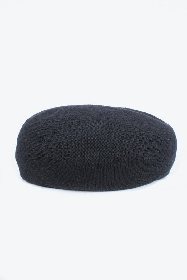 CASHMERE&COTTON MESH BERET / BLACK