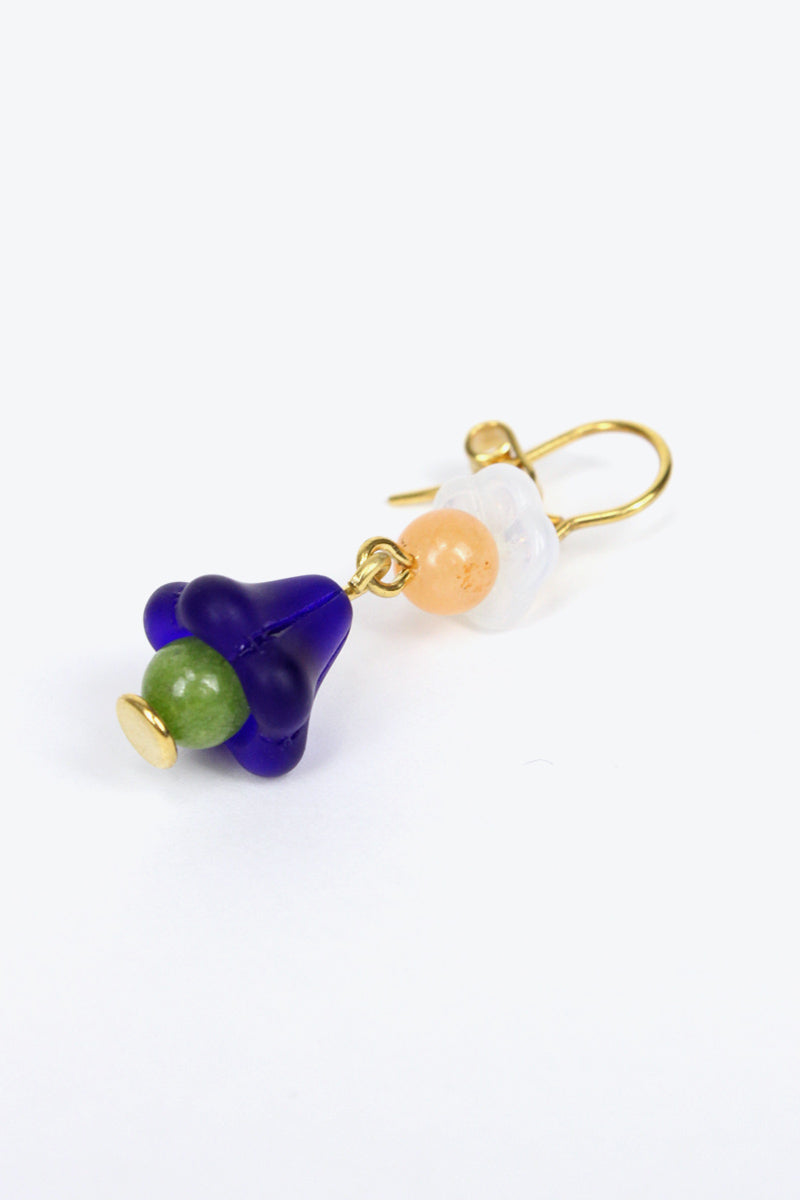 BOUCLE D'OREILLES EARRINGS / ORANGE/BLUE/GREEN 