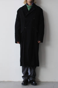 DOUBLE BREASTED COAT / BLACK [30%OFF]
