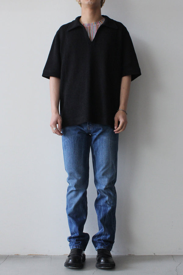 STRAIGHT CUT JEANS / BLUE CREASE [70%OFF]