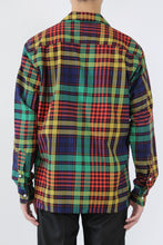 Load image into Gallery viewer, OPEN COLLAR CHECK L/S SHIRT / GREEN/MULTI [STOCK EXCLUSIVE] [50%OFF]