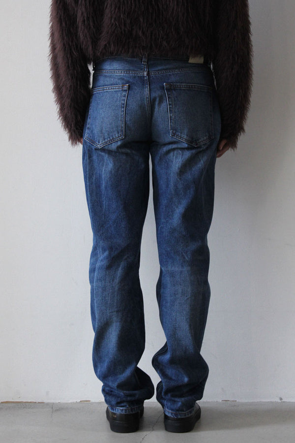 STRAIGHT CUT JEANS / BLUE CREASE [50%OFF]