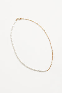 EFFY NECKLACE / FRESHWATER PEARL / 14K GOLD FILLED