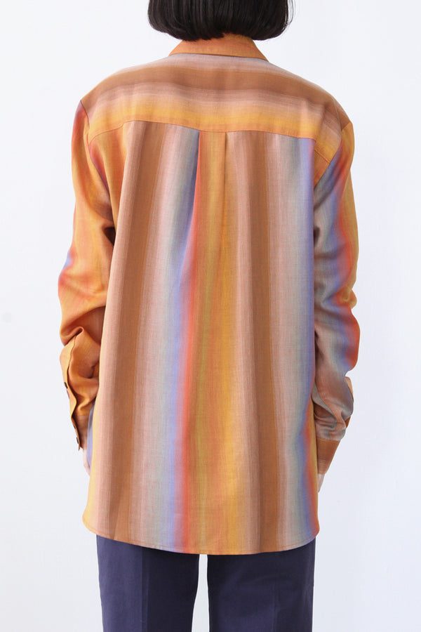 THAMES RAINBOW COTTON WOOL SHIRT / MULTI [30%OFF]