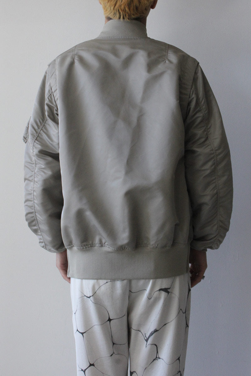DETACHABLE SLEEVE MA-1 / LIGHT GRAY [50%OFF]