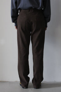 KEEP TROUSERS / BROWN BRUSHED TWILL [20%OFF]