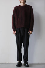Load image into Gallery viewer, CREWNECK SEAMLESS RIB MOHAIR / ELECTRIC RUST [30%OFF]