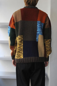 BLUTO CHUNKY PATCHWORK KNIT JUMPER / MULTI