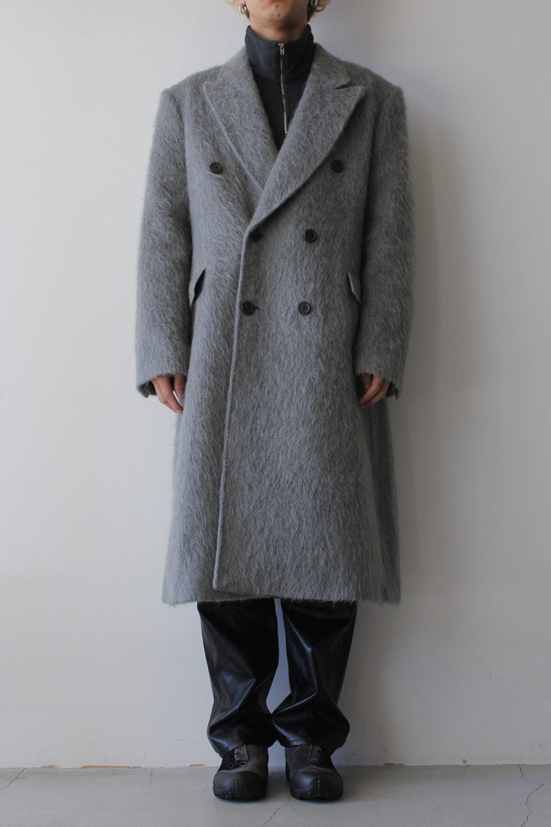 WHALE COAT / WISHKAH GREY HAIRY ALPACA [30%OFF]