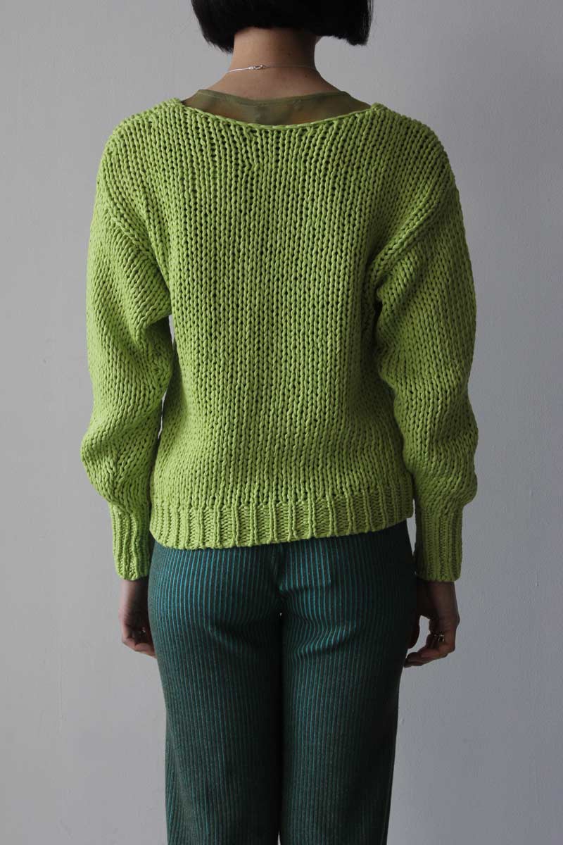 RENZO KNIT SWEATER / PASTEL LIME [40% OFF]