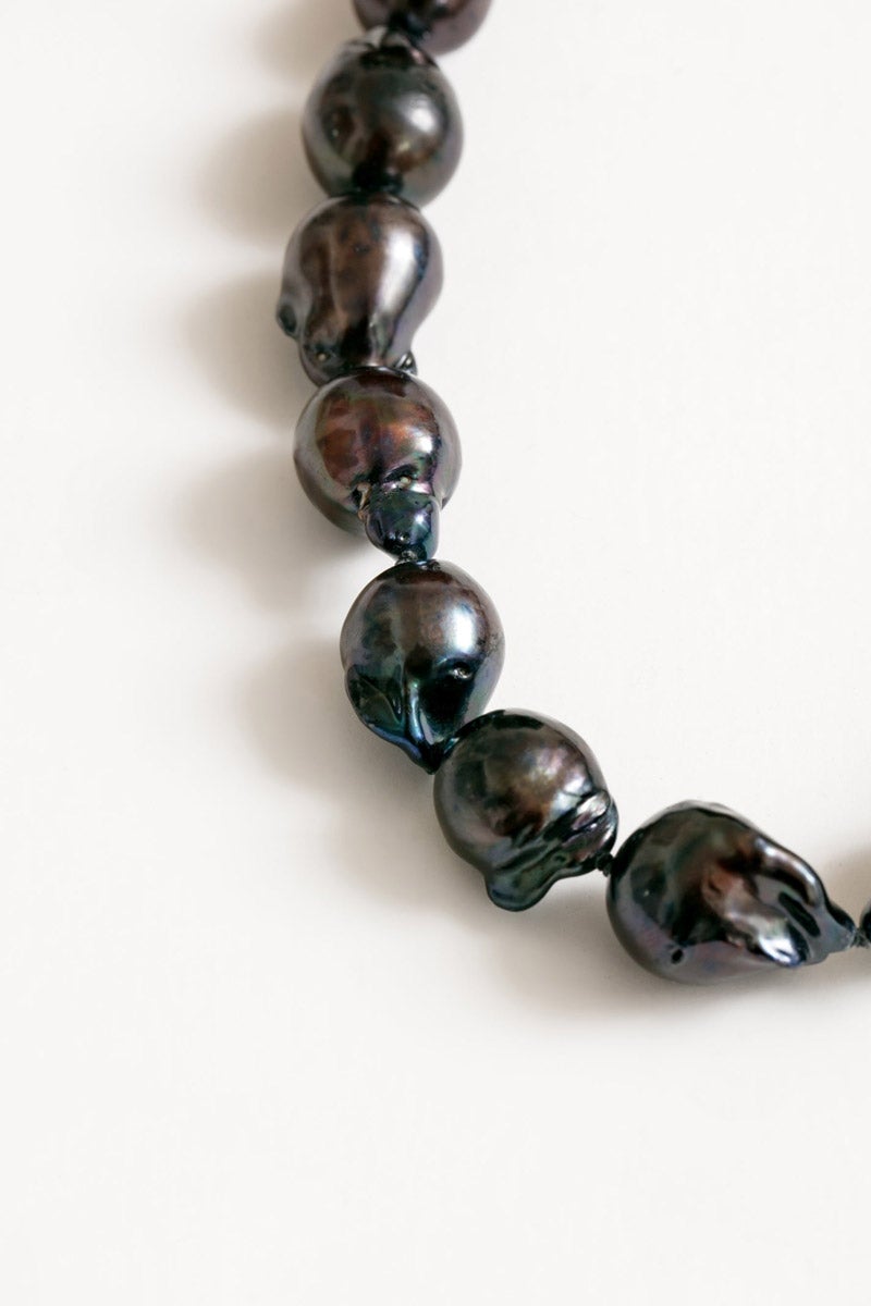 SUKI BLACK PEARL NECKLACE / STERLING SILVER [30%OFF]