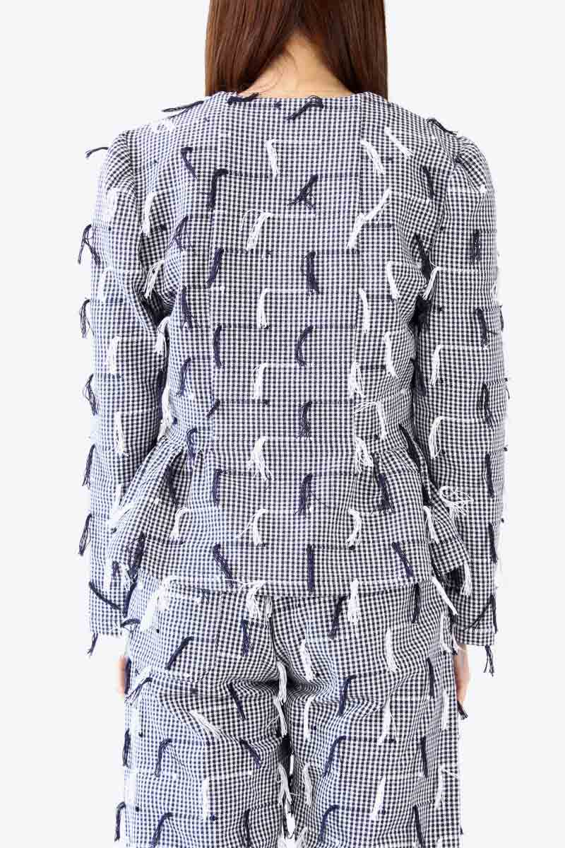 TEO TOP / IVORY NAVY FRINGE [90%OFF]