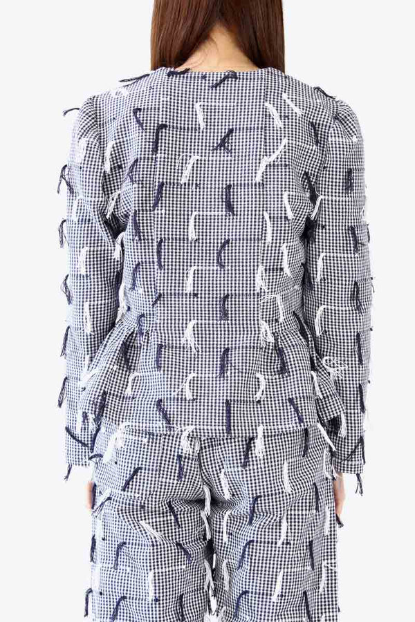 TEO TOP / IVORY NAVY FRINGE [90%OFF]