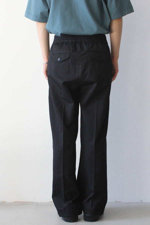 WIND ELASTIC TROUSER / BLACK SOFT TWILL [30% 할인]