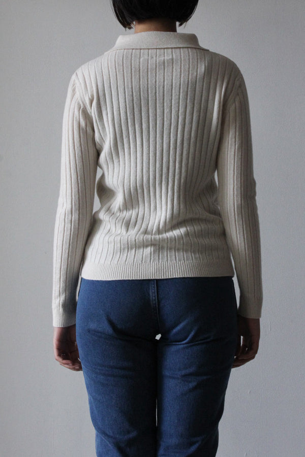 LILY - KNITTED POLO / BEIGE [70%OFF]