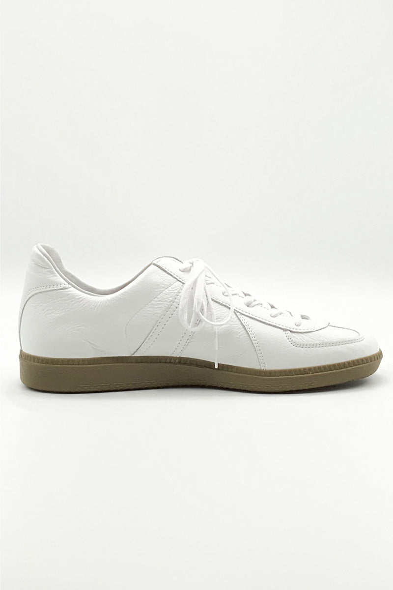 ALL LEATHER GERMAN TRAINER / WHITE