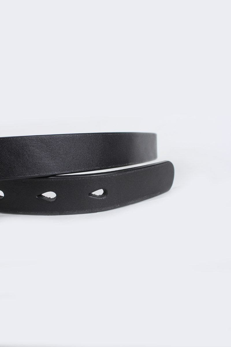 COMES LEATHER BELT / BLACK/BLACK