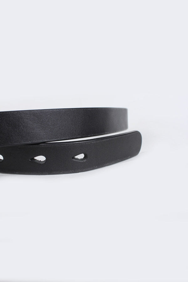 COMES LEATHER BELT / BLACK/BLACK