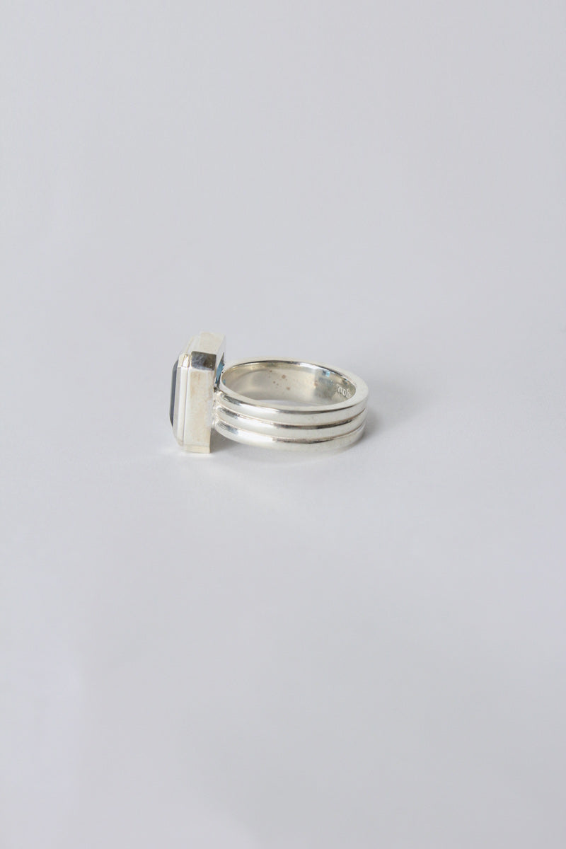 RING NO.607 / SILVER 925/LONDON BLUETOPAZ