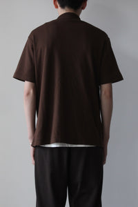 S/S PLACKET POLO / PURE BROWN [20%OFF]