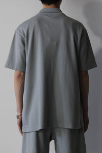 S/S PLACKET POLO / STEEL GREY
