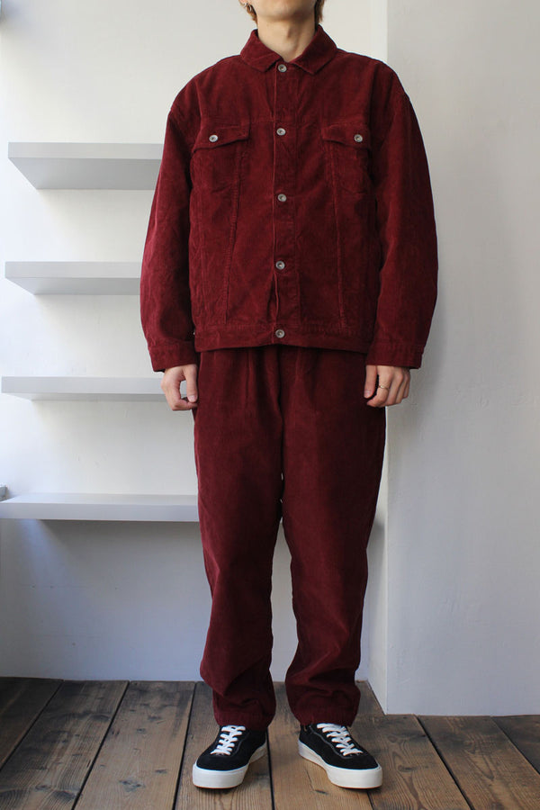 ALVA SKATE COTTON CORD TROUSERS / BURGUNDY [80%OFF]