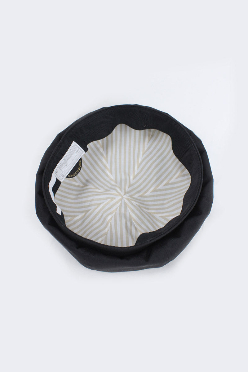 GABARDINE BERET / BLACK 